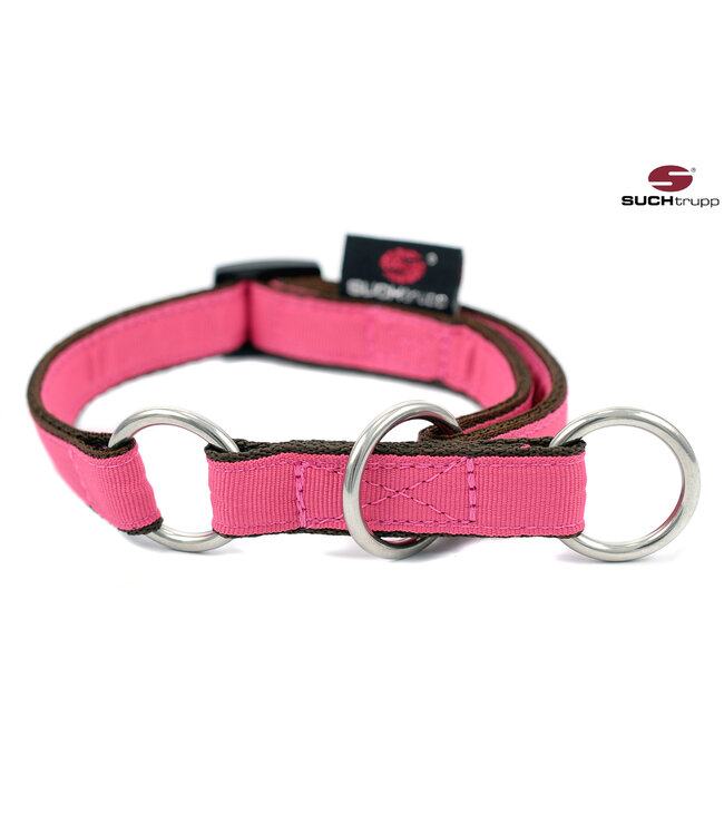 Suchtrupp -  Zugstopp Halsband Berry-Pink