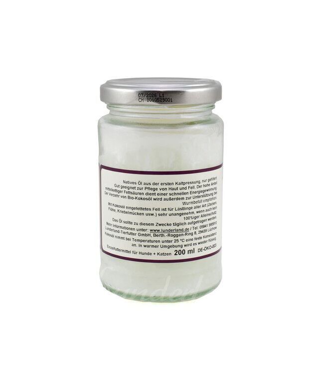 Lunderland - Bio Kokosöl DE-ÖKO-003
