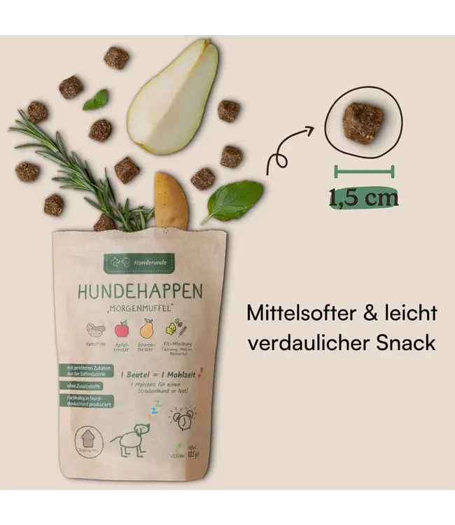 Hunderunde -  Hundehappen Morgenmuffel - 125g