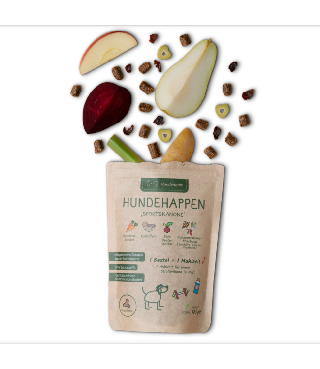 Hunderunde -  Hundehappen Sportskanone - 125g