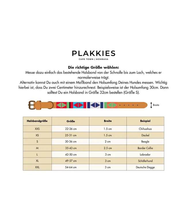 Plakkies -  Hundehalsband Rhombus