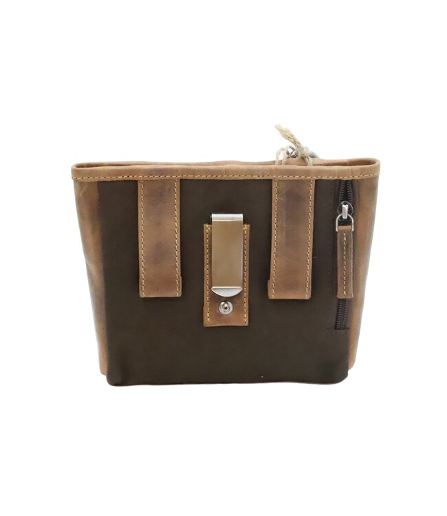 Greenburry -  Futterbeutel Leder mit Magnetverschluss "Vintage Dogs"