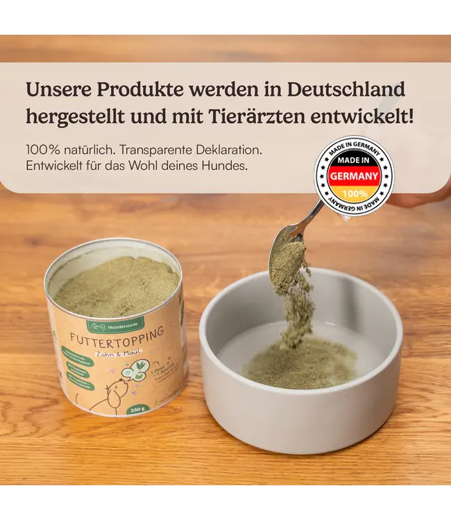 Hunderunde -  Futtertopping Zahn & Maul