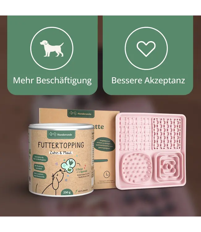 Hunderunde -  Futtertopping Zahn & Maul