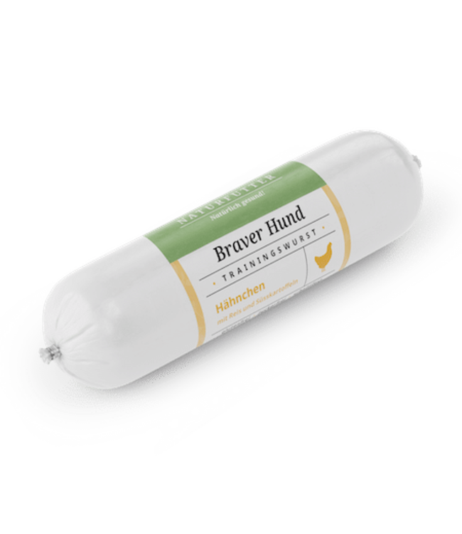 Naturfutter -  Trainingswurst Braver Hund Hähnchen