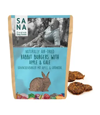 SANADOG -  Kaninchenburger mit Apfel und Grünkohl