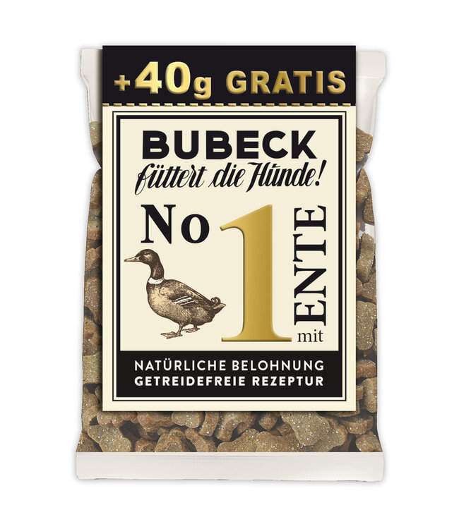 Bubeck - Nr. 4 mit Hirsch gebacken - die getreidefreie Belohnung mit dem besten vom Hirsch gebacken 210g + 40g