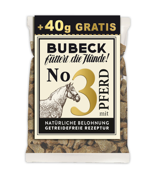 Bubeck - Nr. 3 mit Pferd gebacken - die getreidefreie Belohnung mit dem besten des Pferdes gebacken 210g + 40g