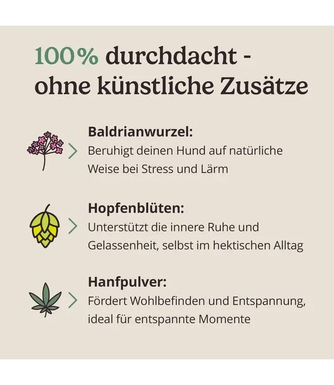 Hunderunde -  Futtertopping Ruhe & Gelassenheit - 250g