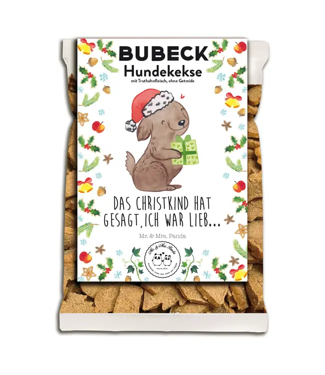 Bubeck - Mr. & Mrs. Panda Weihnachtskekse 210g | getreidefreie Hundekekse