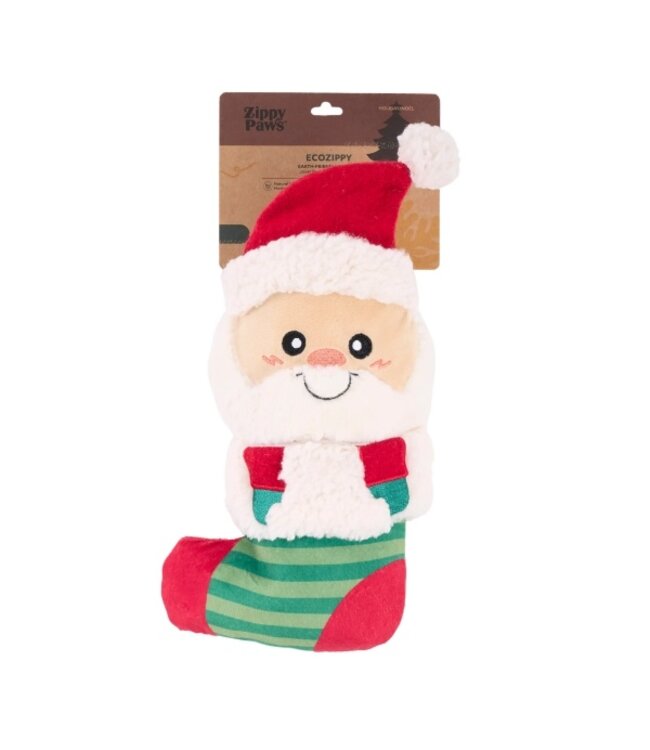 Zippy Paws -  Hundespielzeug EcoZippy Holiday Stocking Santa