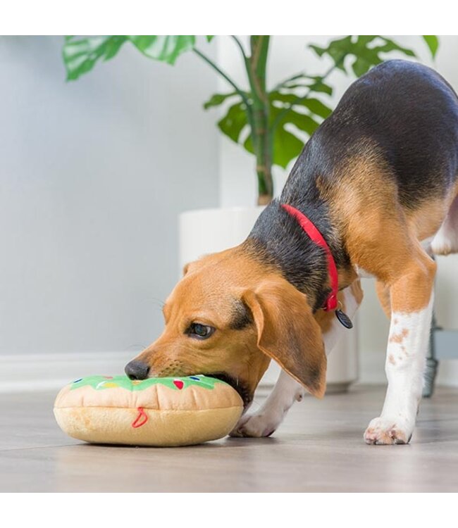 Huxley & Kent Hundespielzeug Power Plush Holiday Lit Donut