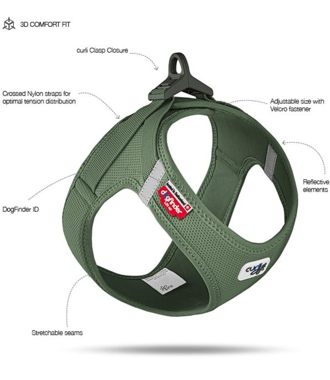 Curli - Hundegeschirr Clasp Air-Mesh Light Tan