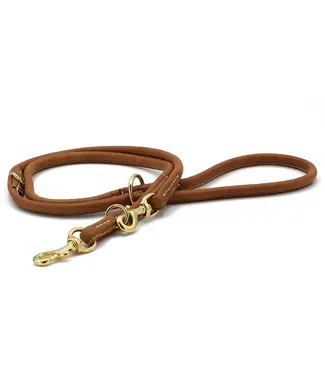 Maul Ledermanufaktur - Hundeleine rundgenäht Cognac