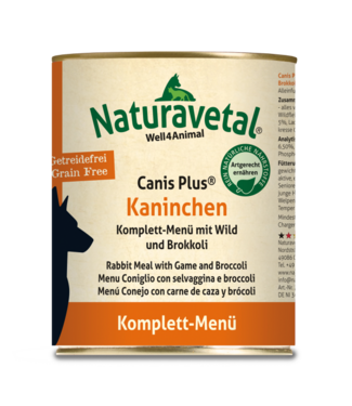Naturavetal - Canis Plus Kaninchen Komplett-Menü