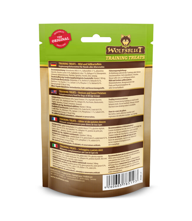 Wolfsblut - Training Treats Dark Forest - Wild und Süßkartoffel 70g