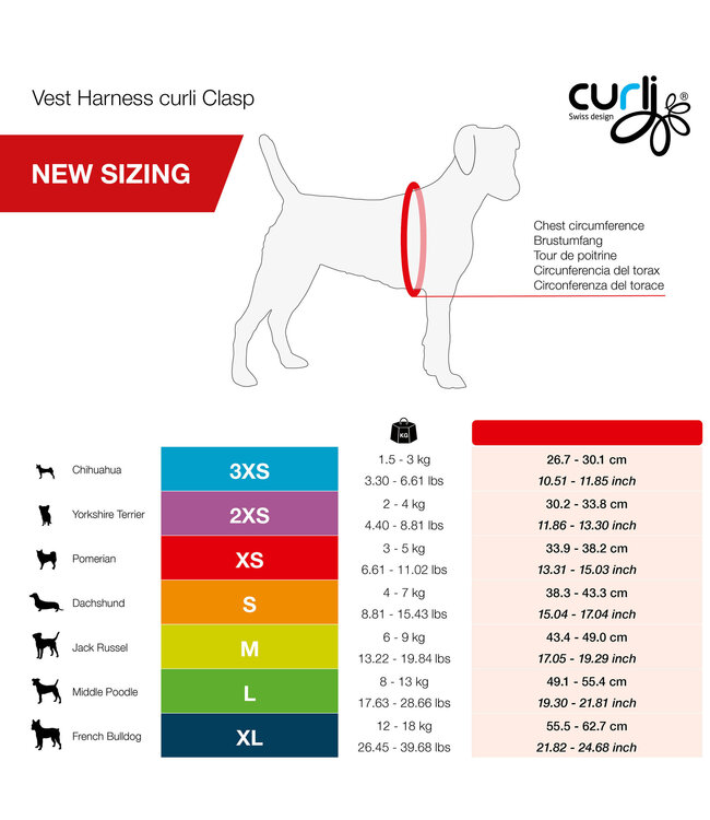 Curli - Hundegeschirr Clasp Air-Mesh Lilac