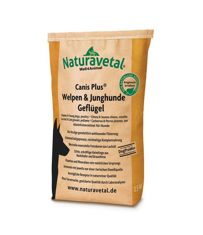 Naturavetal - Canis Plus® Welpen & Junghunde Geflügel