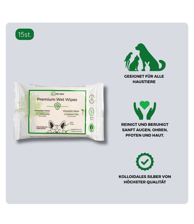 TraumaPet - Premium Wet Wipes (15 St.)