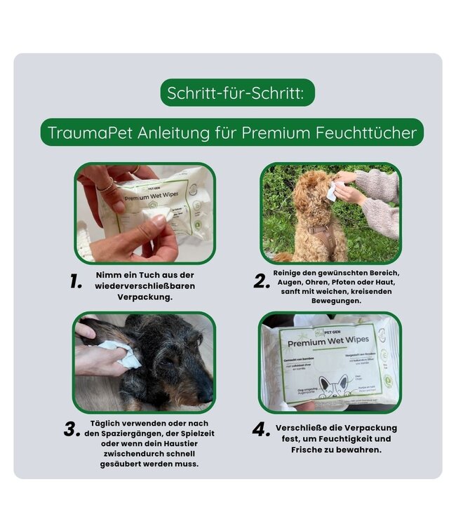 TraumaPet - Premium Wet Wipes (15 St.)