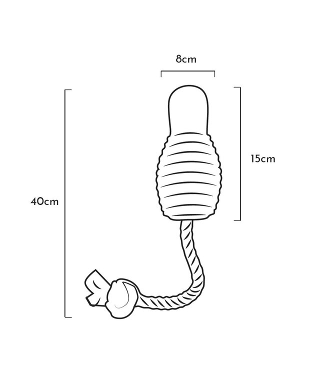 Pocurull - Hundespielzeug Rub Bouncy & Rope