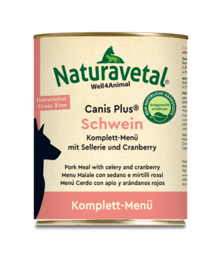 Naturavetal - Canis Plus® Schwein Komplett-Menü