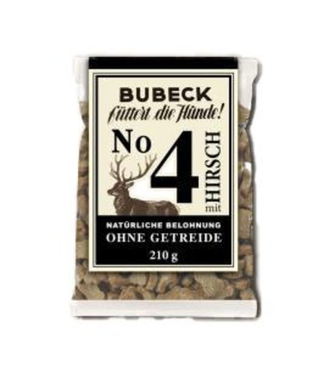 Bubeck - Nr. 4 mit Hirsch gebacken - die getreidefreie Belohnung mit dem besten vom Hirsch gebacken 210g
