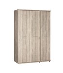 BEUK Kledingkast 3-deurs 200x134x58 Donkergrijs hout - Bavel