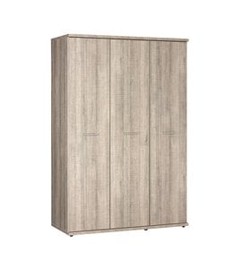 BEUK Kledingkast 3-deurs 200x134x58 Donkergrijs hout - Bavel