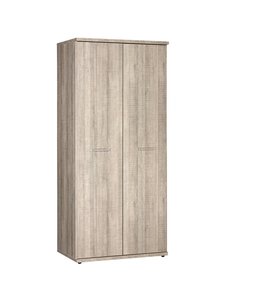 BEUK Kledingkast 2 Deurs - 200 x 90 x 58cm - Donker Grijs Hout -  Bavel