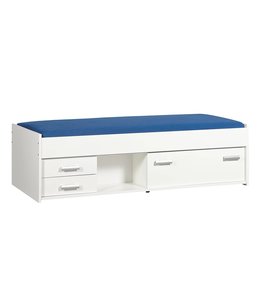 BEUK Bedframe 90X200 cm Incl Laden + 1 Klep Wit - Wit - Effen
