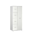 BEUK Kledingkast 1-deurs 200x83x58 Wit - Budel