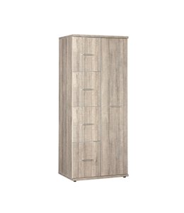 BEUK Kledingkast 1-deurs 200x83x58 Donkergrijs hout - Budel