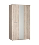 BEUK Kledingkast 3-deurs 200x111x58 Donkergrijs hout - Bavel