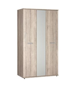 BEUK Kledingkast 3-deurs 200x111x58 Donkergrijs hout - Bavel