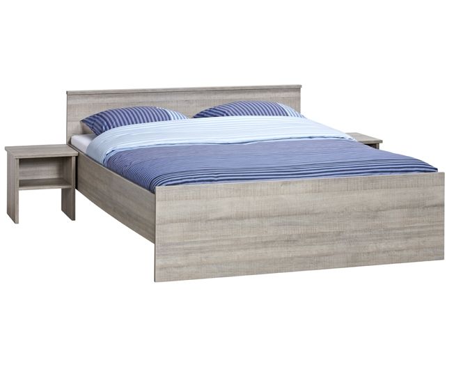 afdrijven Generaliseren Dosering BEUK | Bedframe 160X210 Cm - Incl. Middenbalk - Donker Grijs Hout - Bavel -  BEUK Meubels