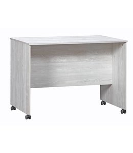 BEUK 98 x 68 - 70cm Hoog - Bureautafel Op Wielen - Licht Grijs Hout - Son