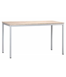 BEUK Bureautafel 160x80 - Donker Grijs Hout - Alu Frame