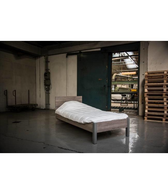BEUK Bedframe 120X200 cm - Donker Grijs Hout - Best (Nederlands Product)