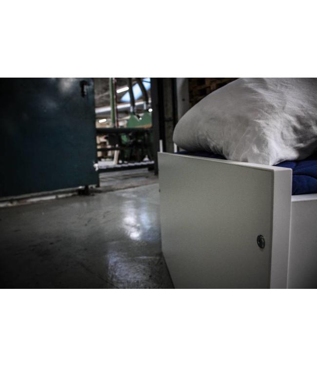 BEUK Bedframe 90X220 cm - Wit - Budel - incl lattenbodem (Nederlands Product)