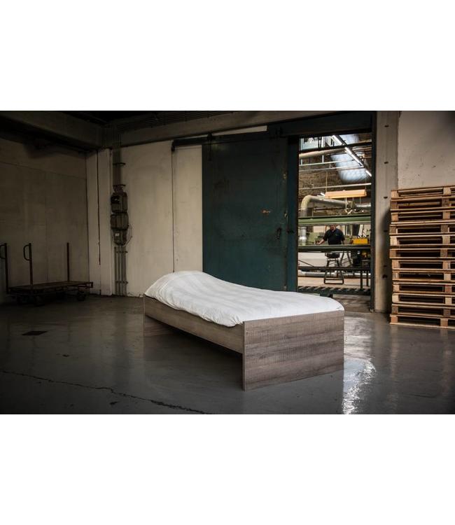 BEUK Bedframe 90X200 cm - Donker Grijs Hout - Budel (Nederlands Product)