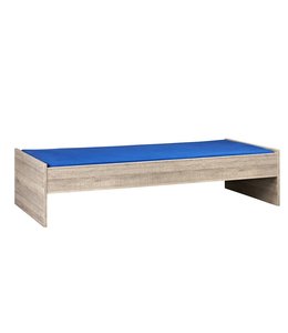 BEUK Eenpersoonsbed 90x220 Donkergrijs hout - Budel