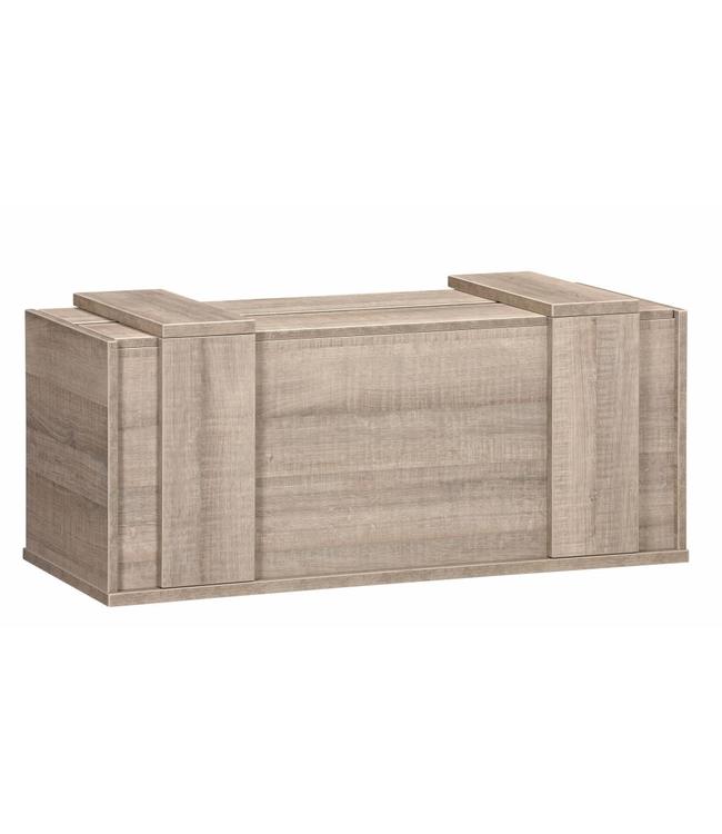 BEUK Opbergkist - Donker grijs hout - Storm (Nederlands Product)