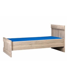BEUK Bed 90x200 - Donker grijs hout - Storm