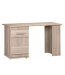 BEUK 58 x 120 - 71cm Hoog - Bureau met opberg - Donker grijs hout - Storm