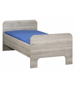 BEUK Seniorenbed 90x210 - Donker grijs hout - Breda