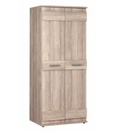 BEUK Kledingkast 2-deurs 199x82x58 Donkergrijs hout - Storm