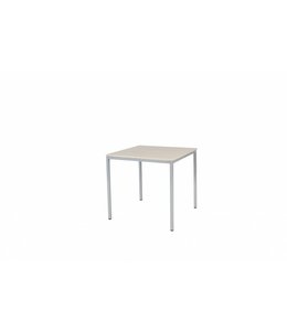 BEUK Bureautafel 80x80 - Licht Hout - Alu Frame