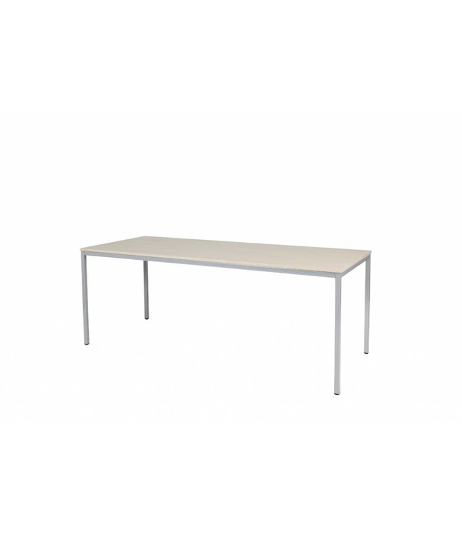 BEUK Bureautafel - Licht Hout - Alu Frame - 200x80