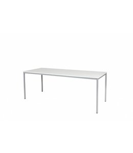 BEUK Bureautafel 200x80 Lichtgrijs hout - Alu frame